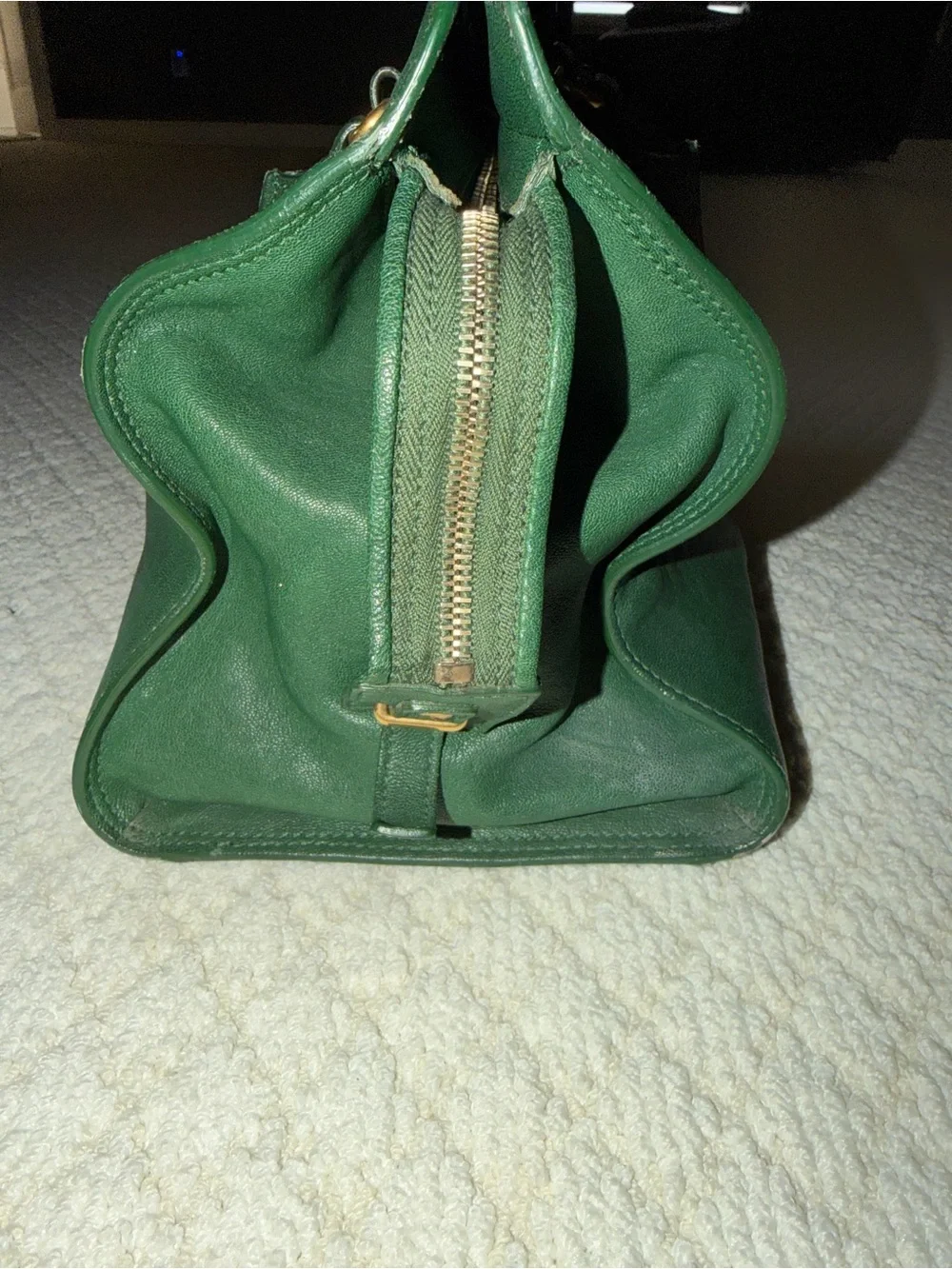 YSL Yves Saint Laurent Medium Cabas Chyc Green